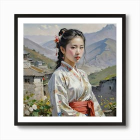 chinese woman 1 Art Print