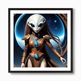 Alien Woman Art Print