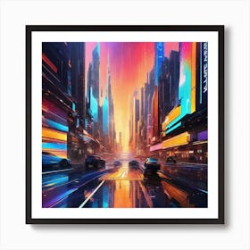 Futuristic City 167 Art Print