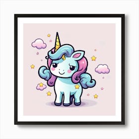 Cute Unicorn 205 Art Print