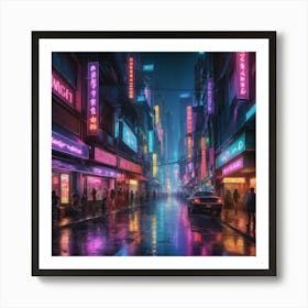 Neon City Art Print 1 Art Print