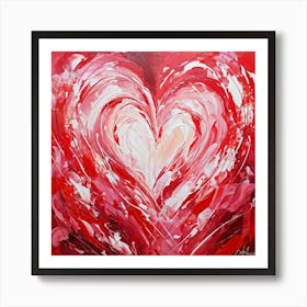 Heart Of Red Art Print