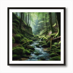 Mossy Forest Art Print