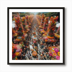 Flower Parade In Brazil Art Print