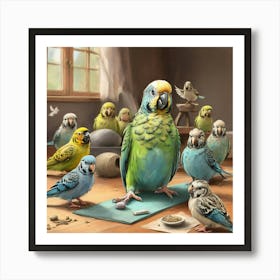 Parrots 3 Art Print