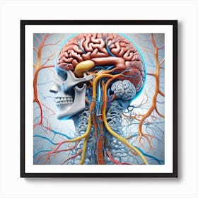 Human Brain And Spinal Cord 6 Art Print