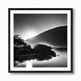 Black And White Sunrise Art Print