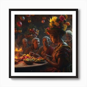 Colombian Festivities Perfect Composition Beautiful Detailed Intricate Insanely Detailed Octane Re (21) Art Print