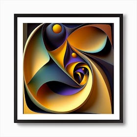 7composition Of Gaussian Curves Art Print