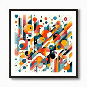 Abstract modernist colorful spots Art Print