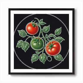 Tomatoes On A Vine Art Print