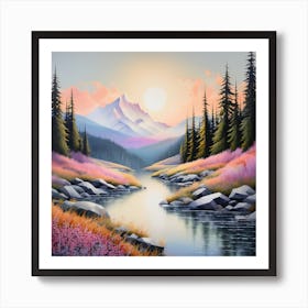 Mountain landscape 4 Art Print