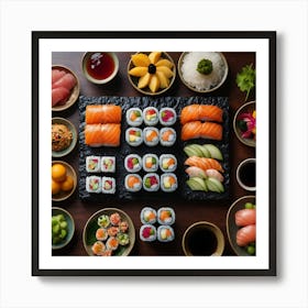 Sushi On A Table Art Print