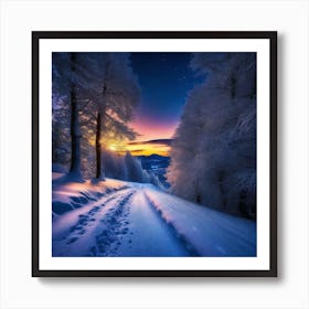 Snowy Landscape 5 Art Print