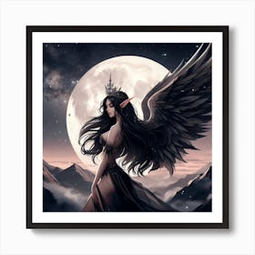 Elf Girl With Wings Art Print