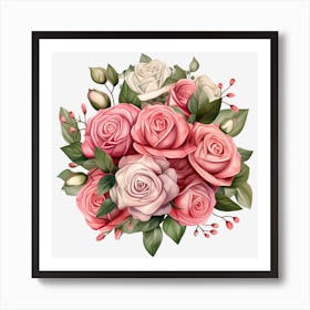 Bouquet Of Roses 25 Art Print