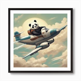 Panda Pilot Art Print