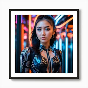 Futuristic Asian Girl 1 Art Print