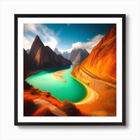 Lake In The Mountains 25 Art Print