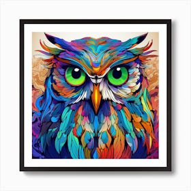 Colorful Owl 8 Art Print