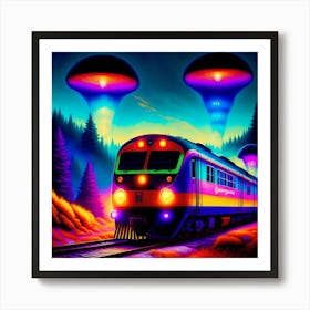 Alien Train Art Print