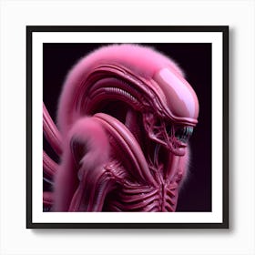 Alien Portrait Pink 2 Art Print