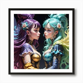 Two Fairy Girls 1 Art Print