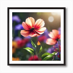 Flowers In The Garden 6 Art Print