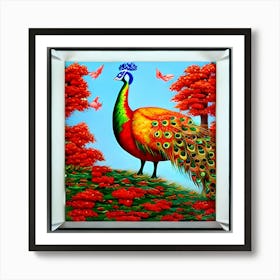 Peacock Painting Art Print