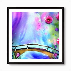 Floral Bridge Art Print