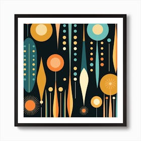 Retro Abstract Art Art Print