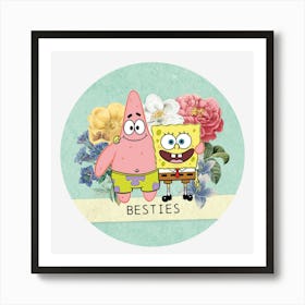 Spongebob Squarepants Besties Art Print