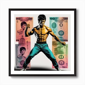 Bruce Lee Kung Fu Legend Retro Print 1 Art Print