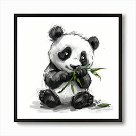 Cute Panda Art Print