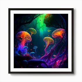 Psychedelic Forest 2 Art Print