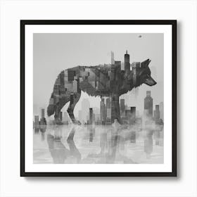 Wolf In The City 4 Art Print