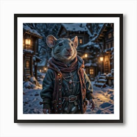 Wiazrd Rat Art Print