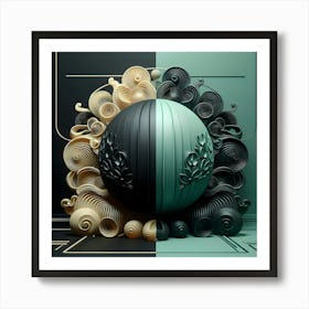 3d Sphere Art Print