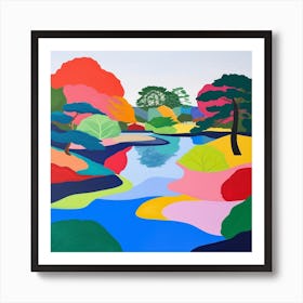 Colourful Gardens Hamarikyu Gardens Japan 3 Art Print