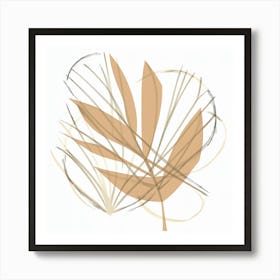 Leaf In A Circle Art Print