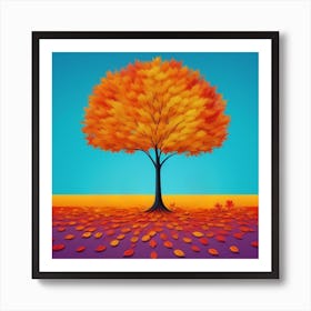 Autumn Tree ai art Art Print