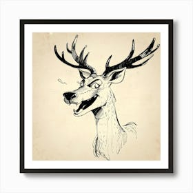 Deer Head 16 Art Print