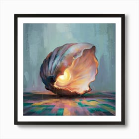 Shell With A Light Art Print