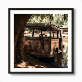 Old Rusted Truck Art Print