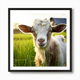 Grass Green Goat Farm Mammal Milk Farming Animal Meadow Head Canino No People Pasture S (3) Art Print