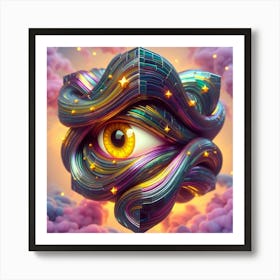 Eye In The Clouds Art Print