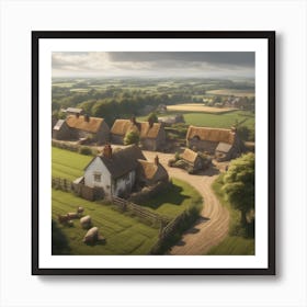 Village In The Countryside Art Print