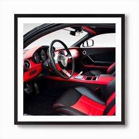 Interior Of A Sports Car Art Print