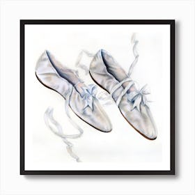 Vintage Ballerina Slippers Art Print