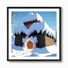 Snow House Art Print